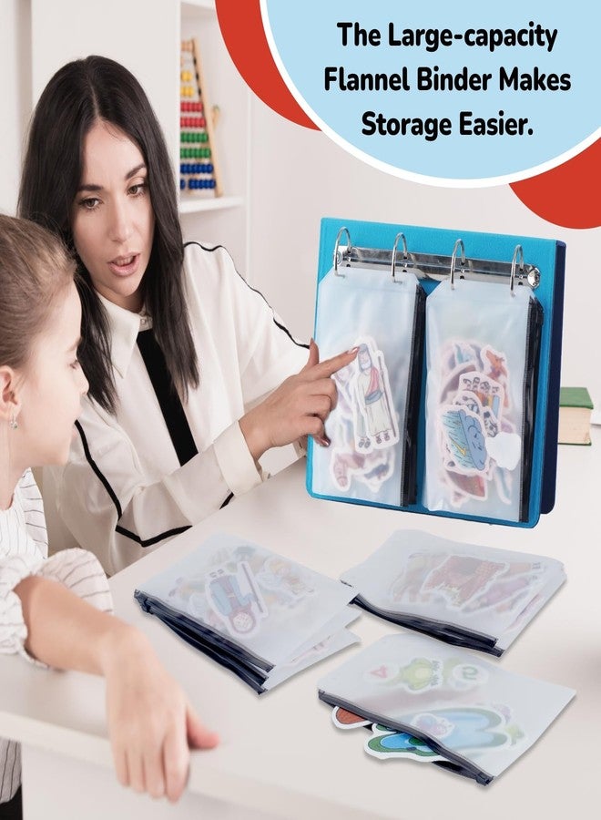 CHEFAN Felt Board for Teachers, 2 Pack Storytelling Flannel Board with 16 Storage Bags, Freestanding Double-Sided Felt Story Display for Preschool & Classroom - Image 5